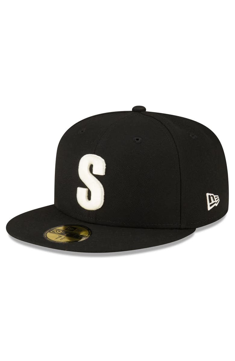 New Era Men's New Era Black Seattle Mariners Authentic Collection 59FIFTY Fitted Hat, Main, color, Black