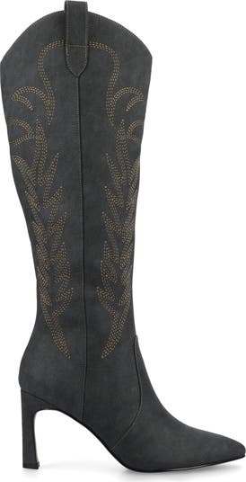 Sanya Rhinestone Fringe Knee High Boot