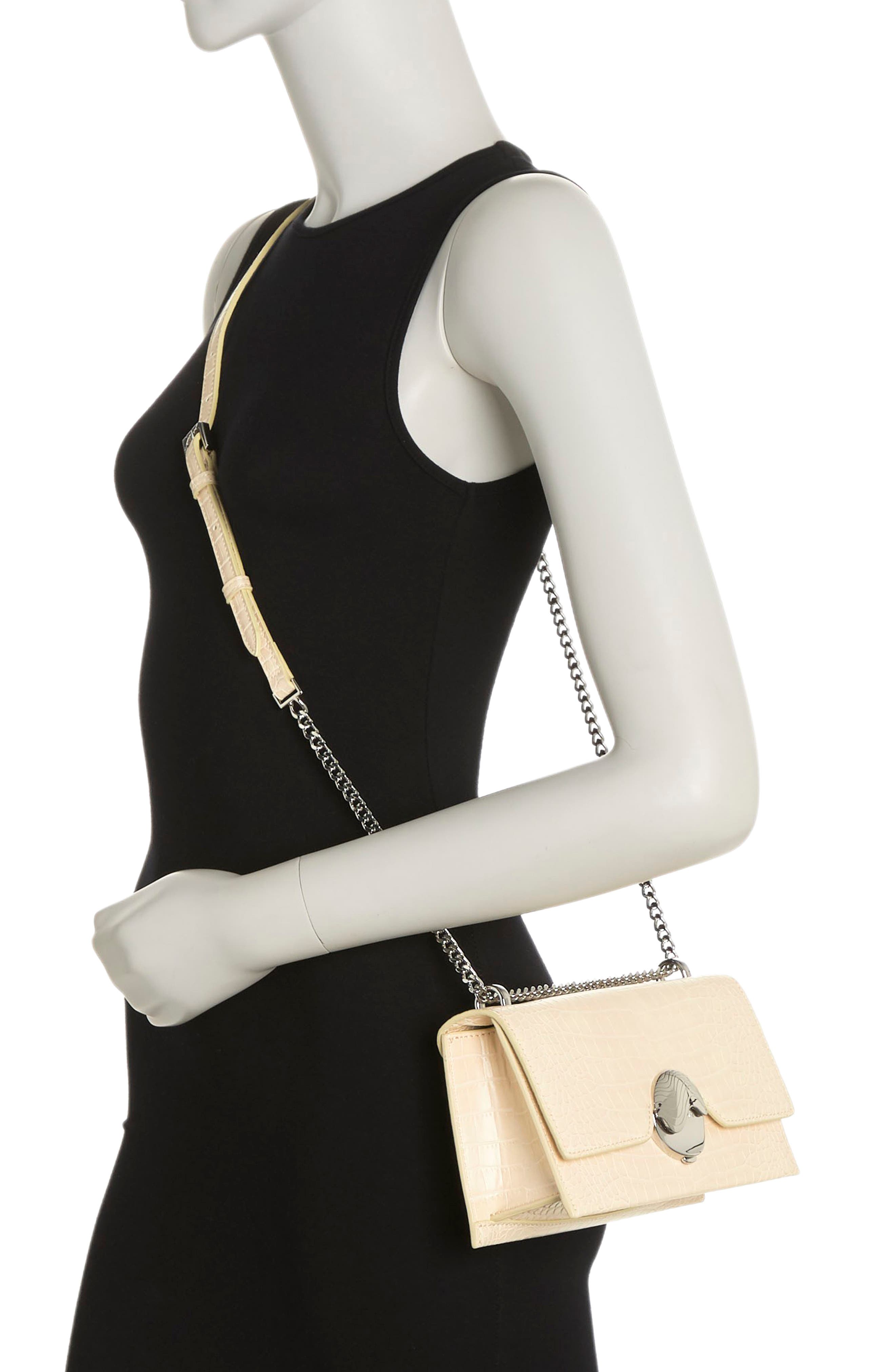 Jade Croc Embossed Crossbody Bag, Alternate, color, IVORY CROC