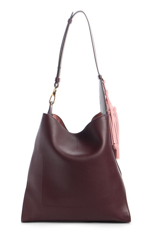 Givenchy Medium Belted Hobo Bag In Leather In Burgundy
