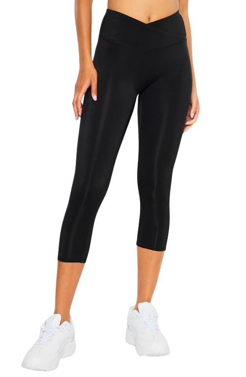 Kancan Venus Mid Rise Active Leggings In Black