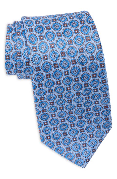 Medallion Jacquard Silk Tie