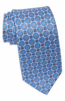 Duchamp Medallion Jacquard Silk Tie