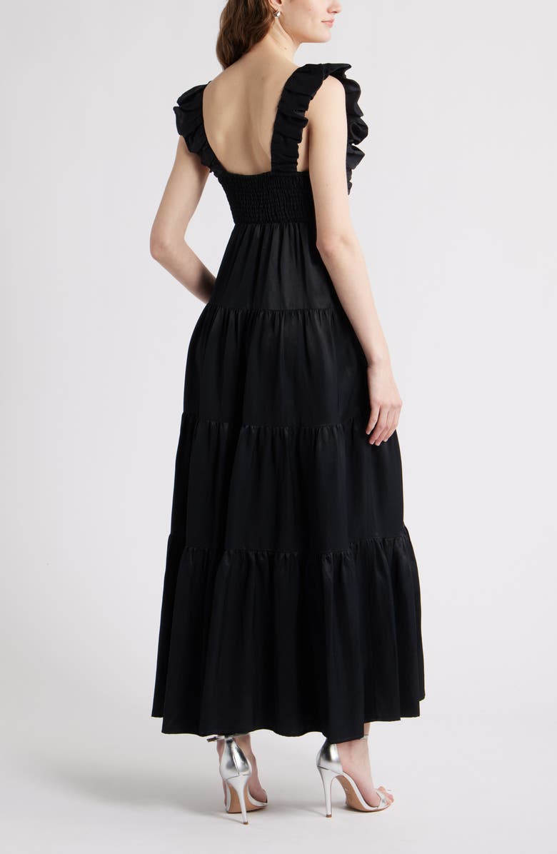 Chelsea28 Ruffle Maxi Dress, Alternate, color, Black