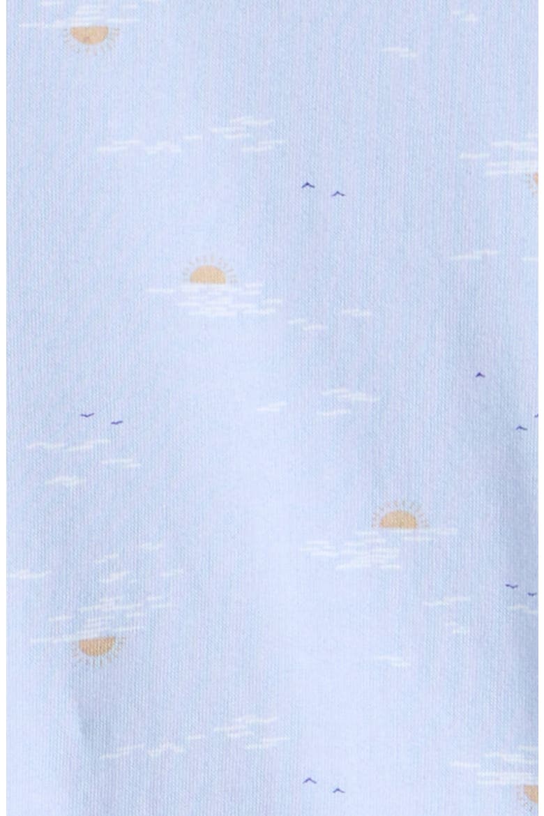 Fun Short Sleeve Cotton Sweatshirt & Sweat Shorts Set, Alternate, color, BLUE XENON SUNSET