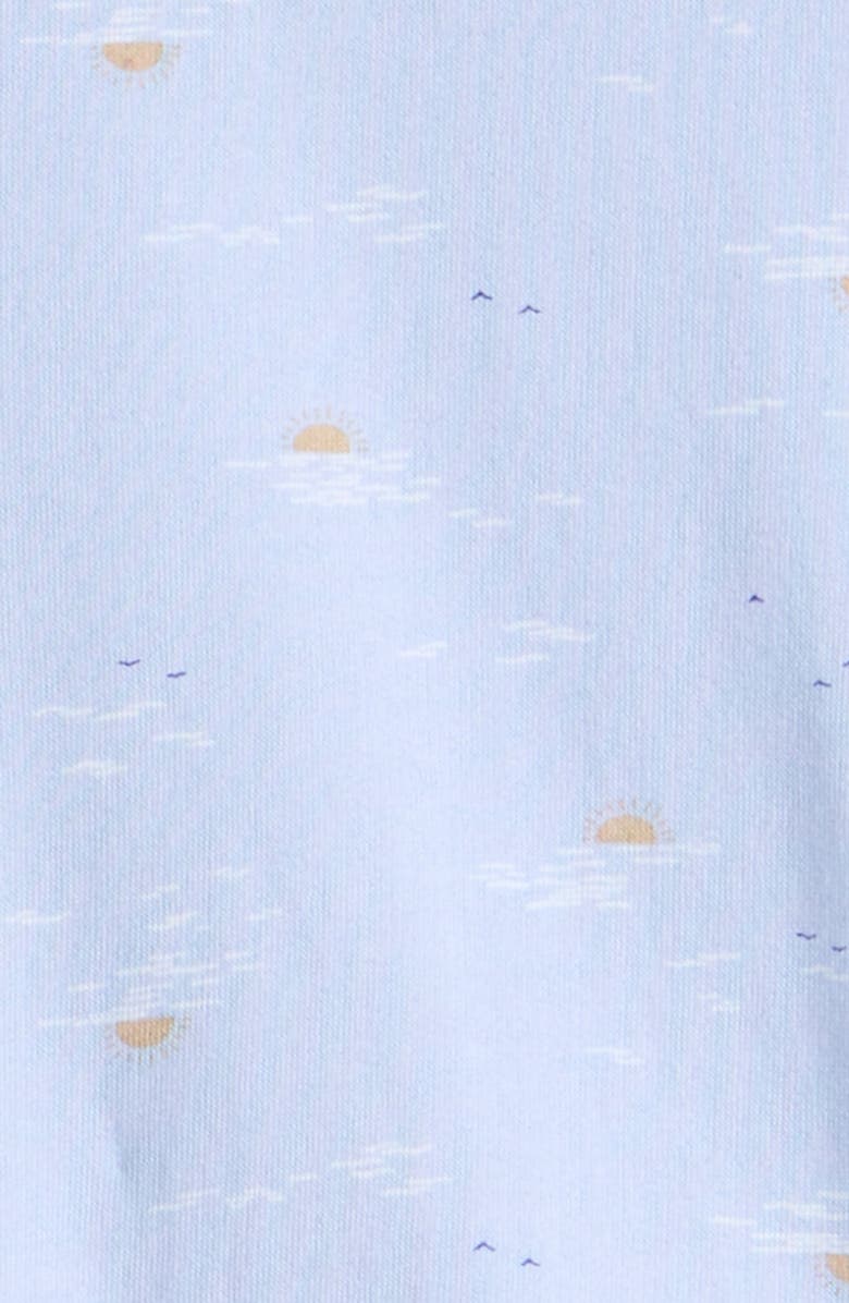 Nordstrom Fun Short Sleeve Cotton Sweatshirt & Sweat Shorts Set, Alternate, color, Blue Xenon Sunset