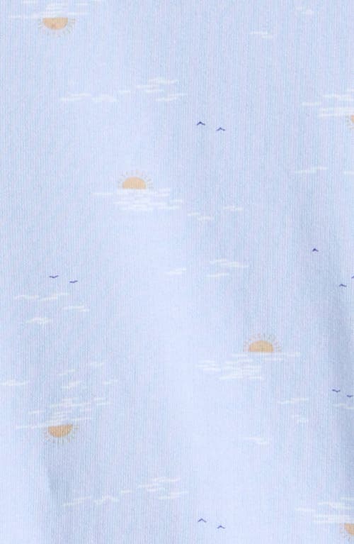 Nordstrom Fun Short Sleeve Cotton Sweatshirt & Sweat Shorts Set In Blue