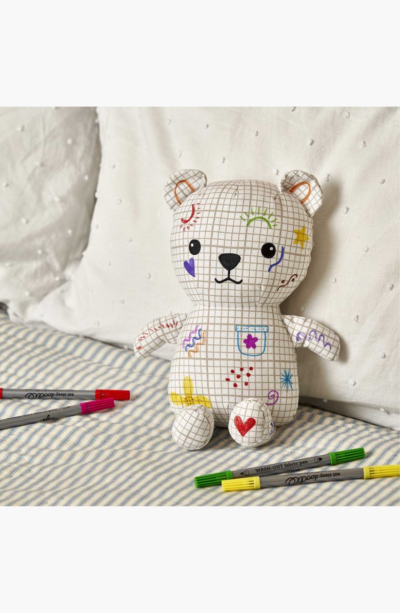 Eat Sleep Doodle Color-In & Doodle Artie Bear Teddy Bear, Alternate, color, White