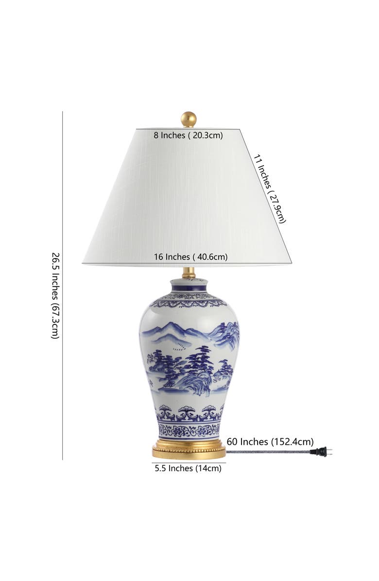 JONATHAN Y Zhou Ceramic/Iron Traditional Cottage LED Table Lamp, Alternate, color,