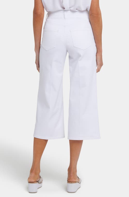Nydj Brigitte High Waist Wide Leg Capri Jeans In Optic White