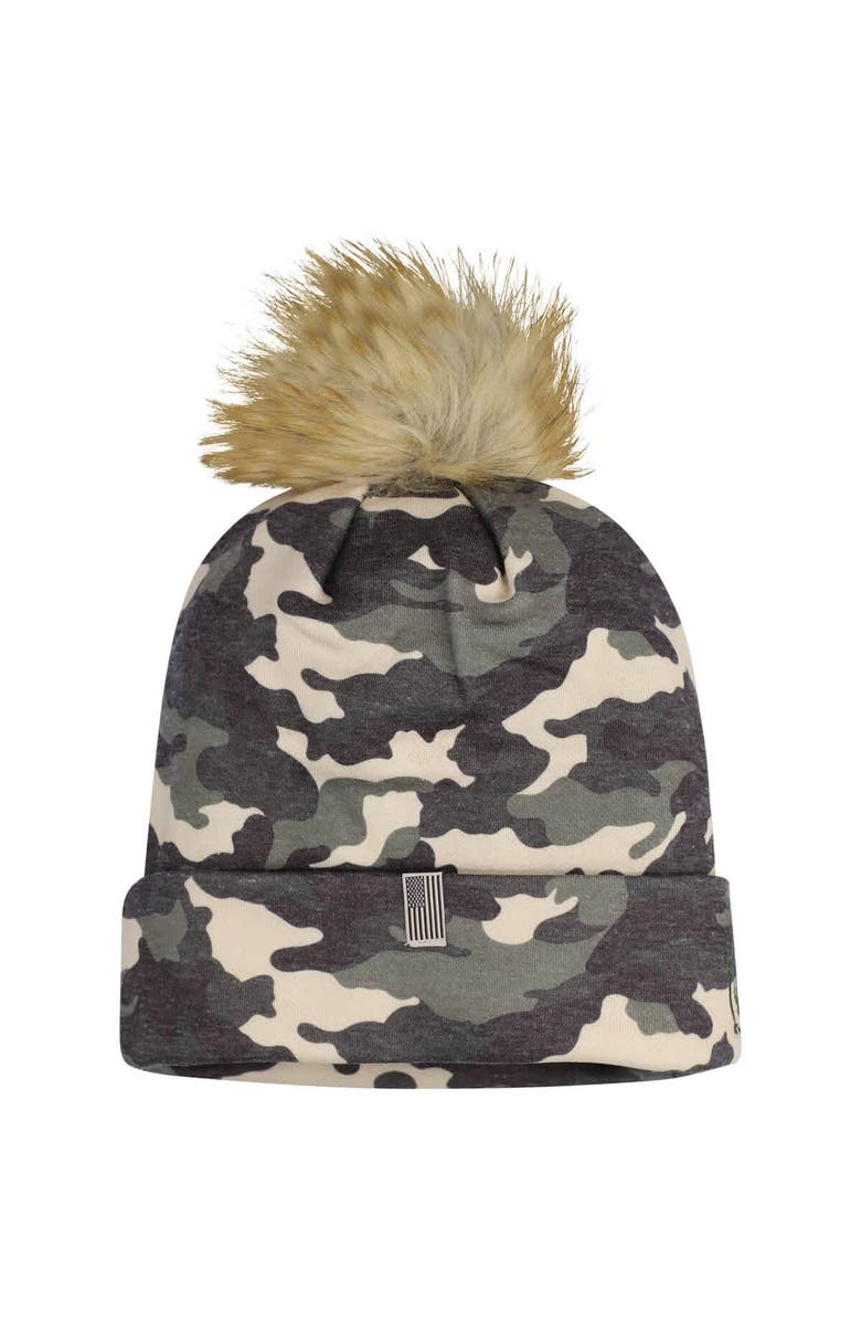 TOP OF THE WORLD Men's Top of the World Camo Texas Tech Red Raiders Operation Hat Trick Woven Cuffed Knit Hat with Pom, Alternate, color, Camo