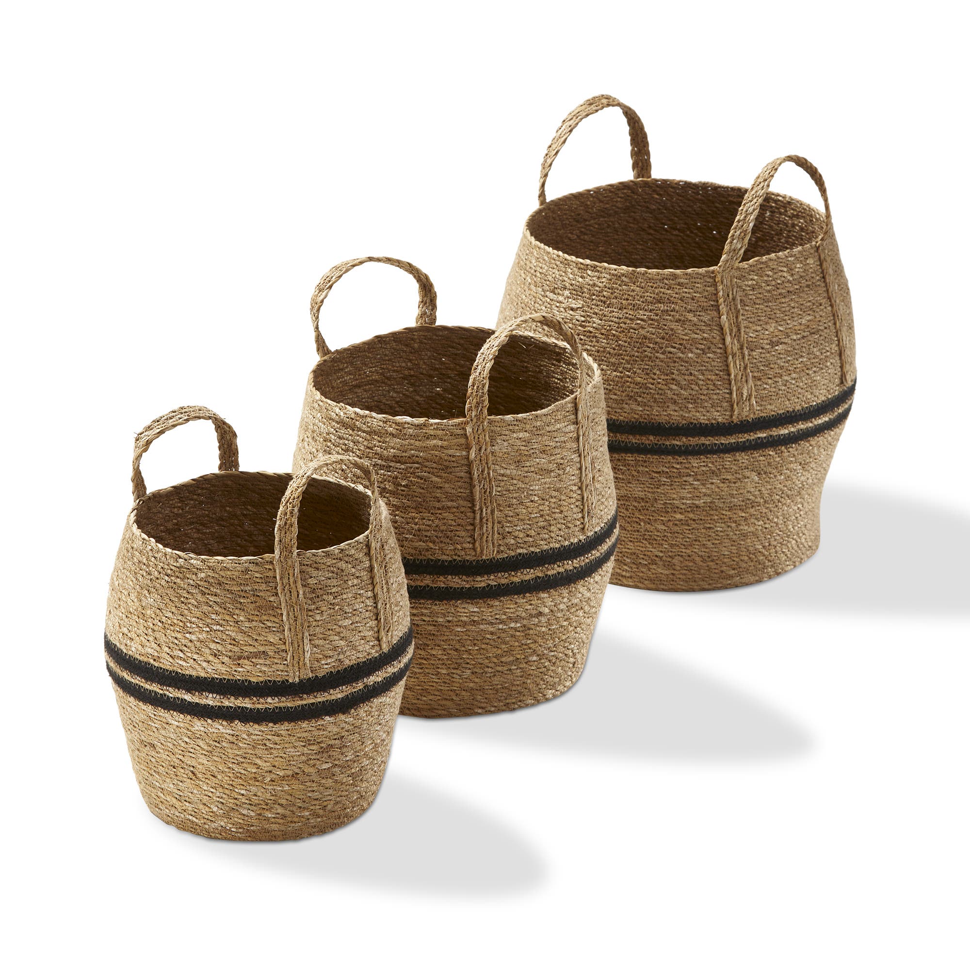 Tag Multicolor Seagrass Decorative Basket For Everyday Use