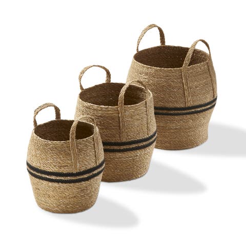 Multicolor Seagrass Decorative Basket for Everyday Use