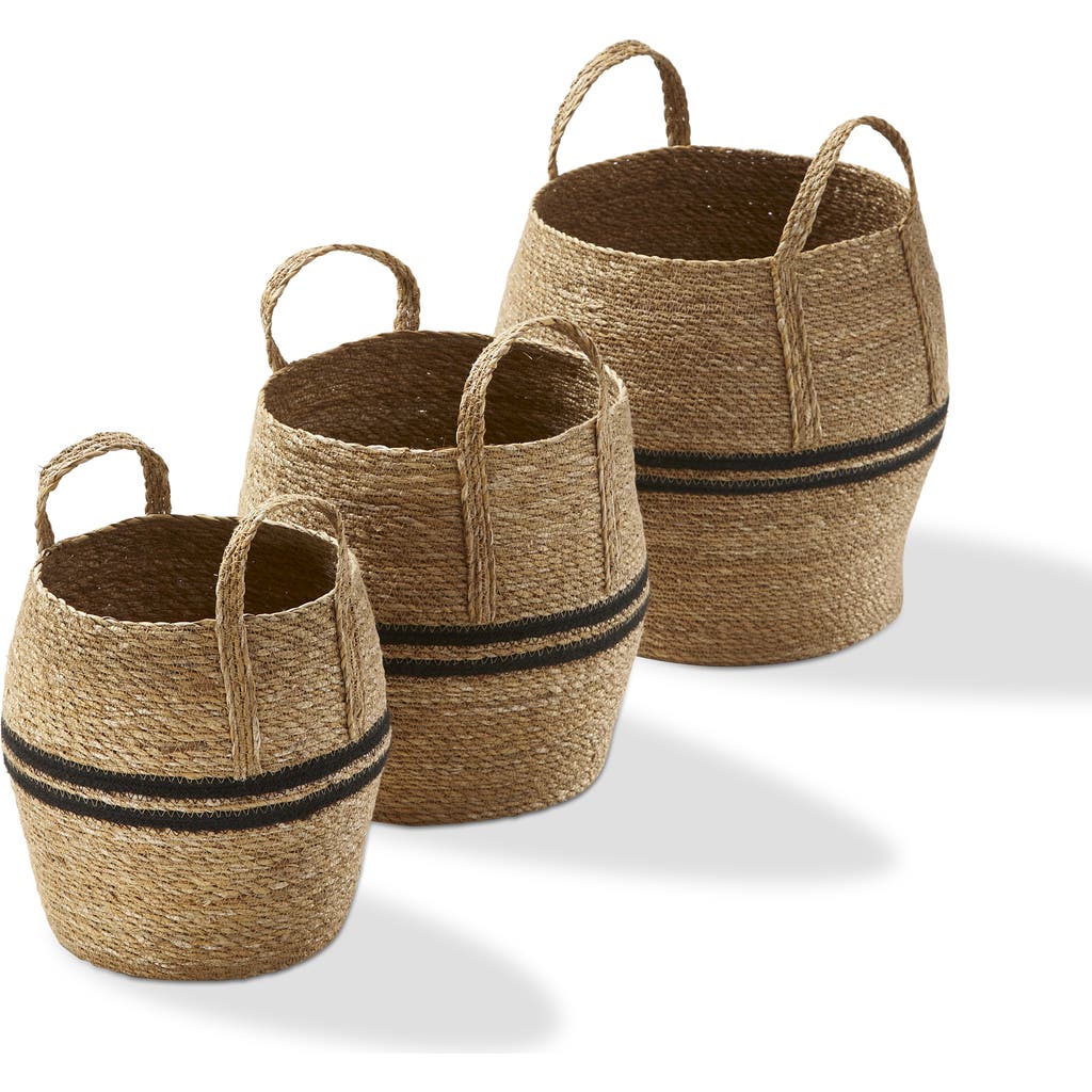 Tag Multicolor Seagrass Decorative Basket For Everyday Use
