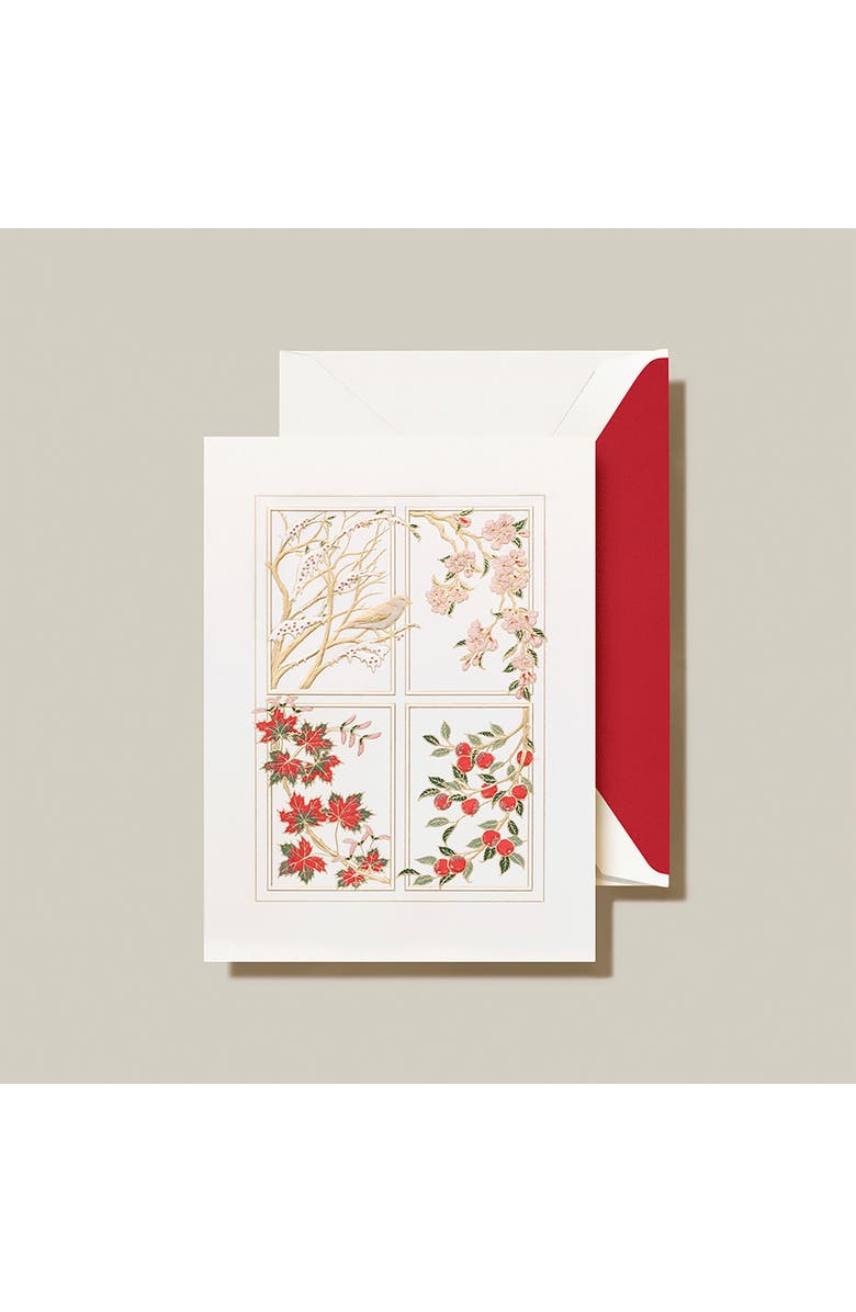 Crane Four Seasons Holiday Card, Alternate, color, Red/ White