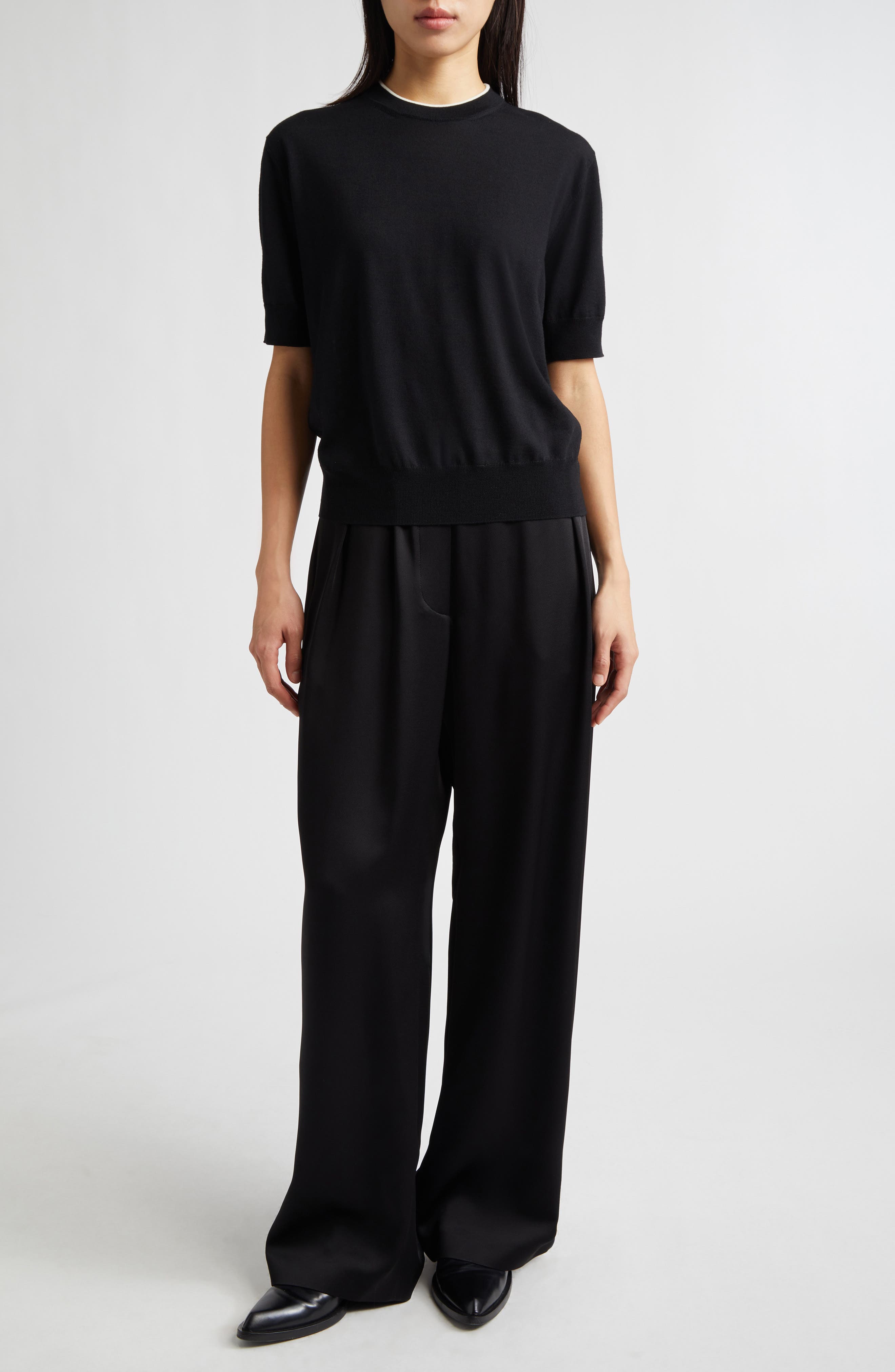 Piped Merino Wool Sweater - image 2