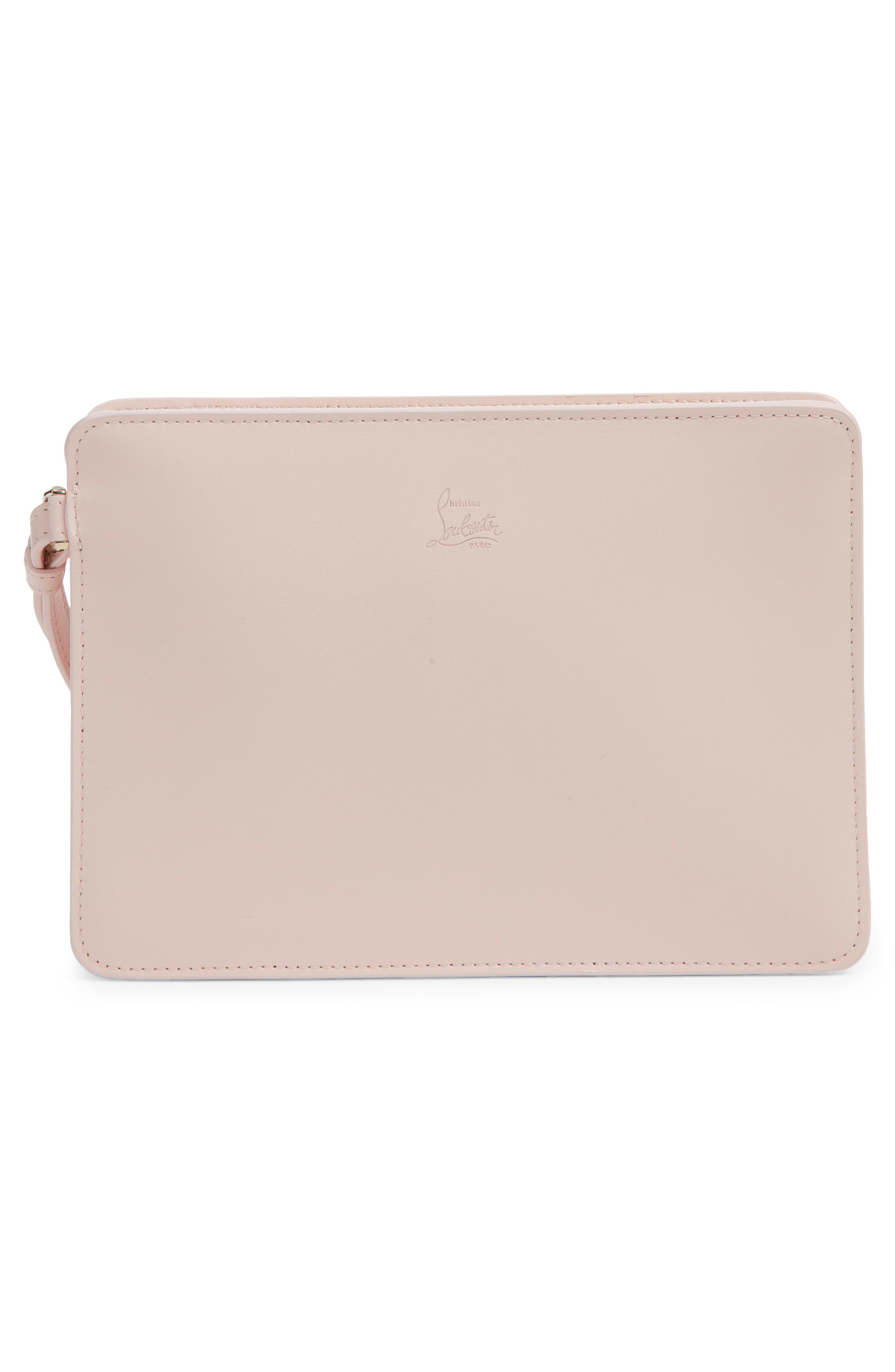 Small Bettina Leather Wristlet, Alternate, color, P648 POUPEE/ GOLD