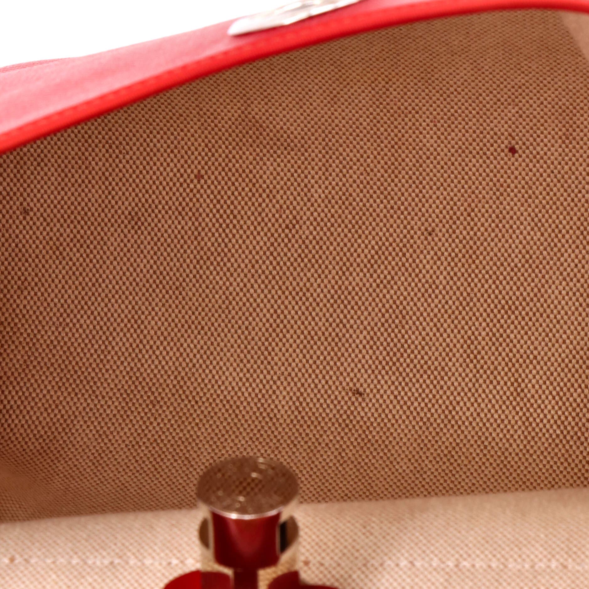 Pre-Owned Hermes Herbag Zip Berline Vache Canvas and Leather 31, Alternate, color, Rouge Piment