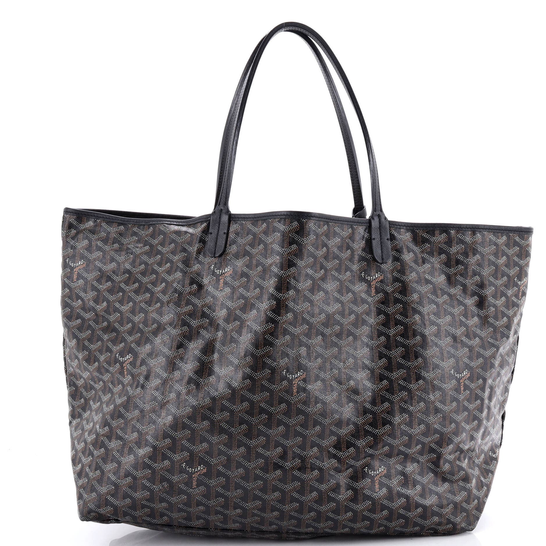 Pre-Owned Goyard Saint Louis Tote Coated Canvas GM, Main, color, Black