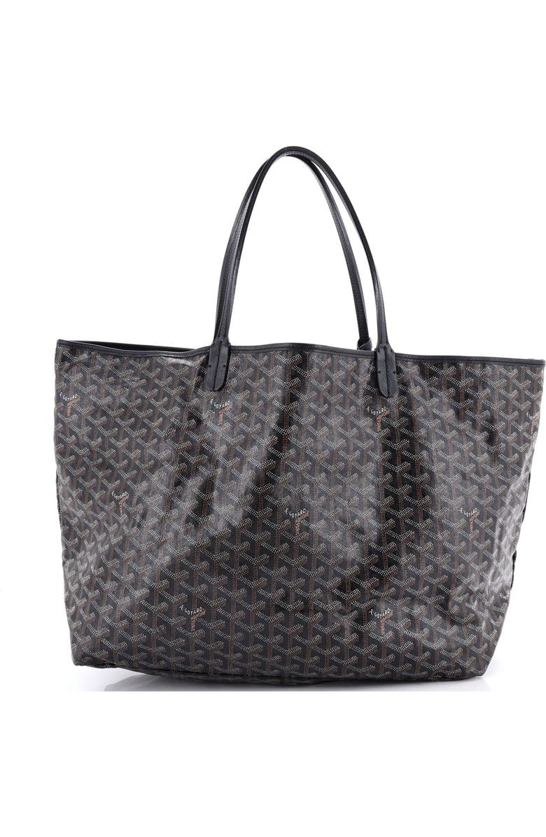 Pre-Owned Goyard Saint Louis Tote Coated Canvas GM, Main, color, Black