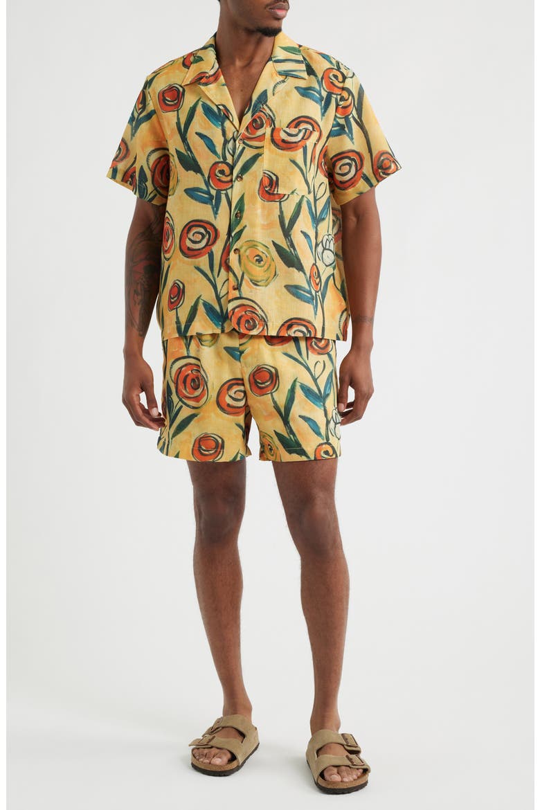 Brush Camp Shirt, Alternate, color, ORANGE