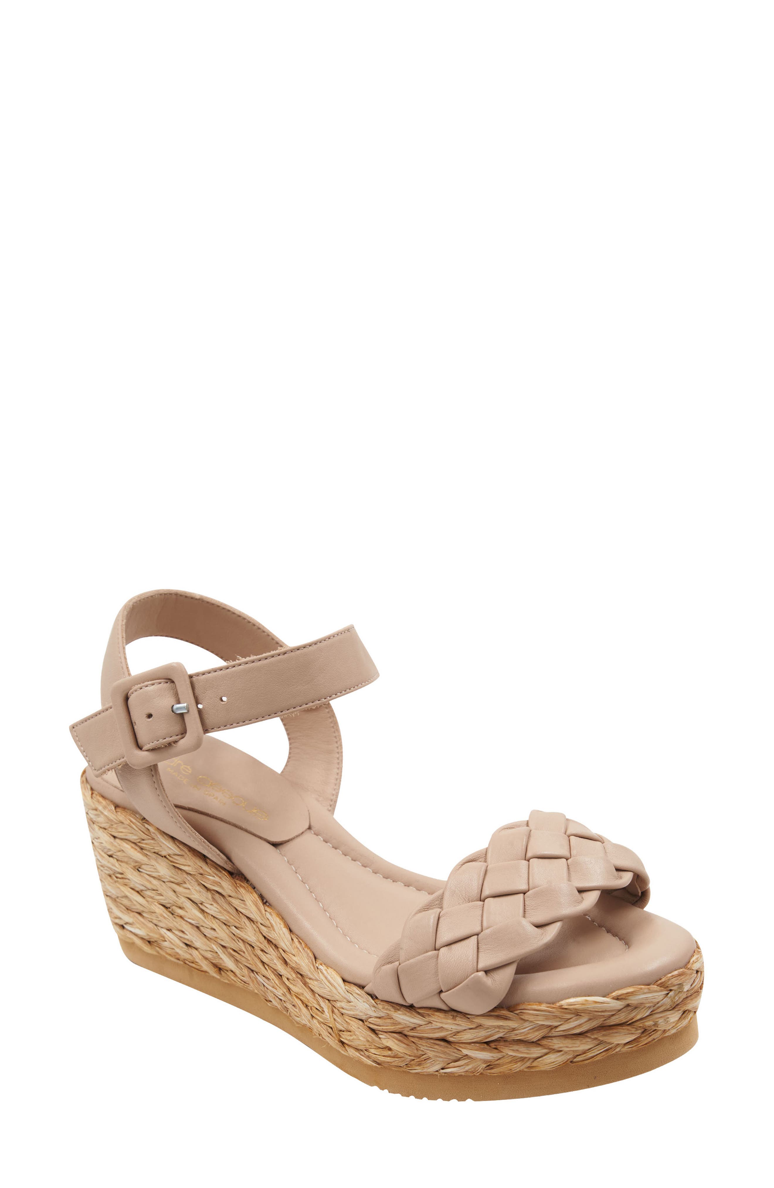 Cecilia Platform Wedge Sandal, Main, color, STONE