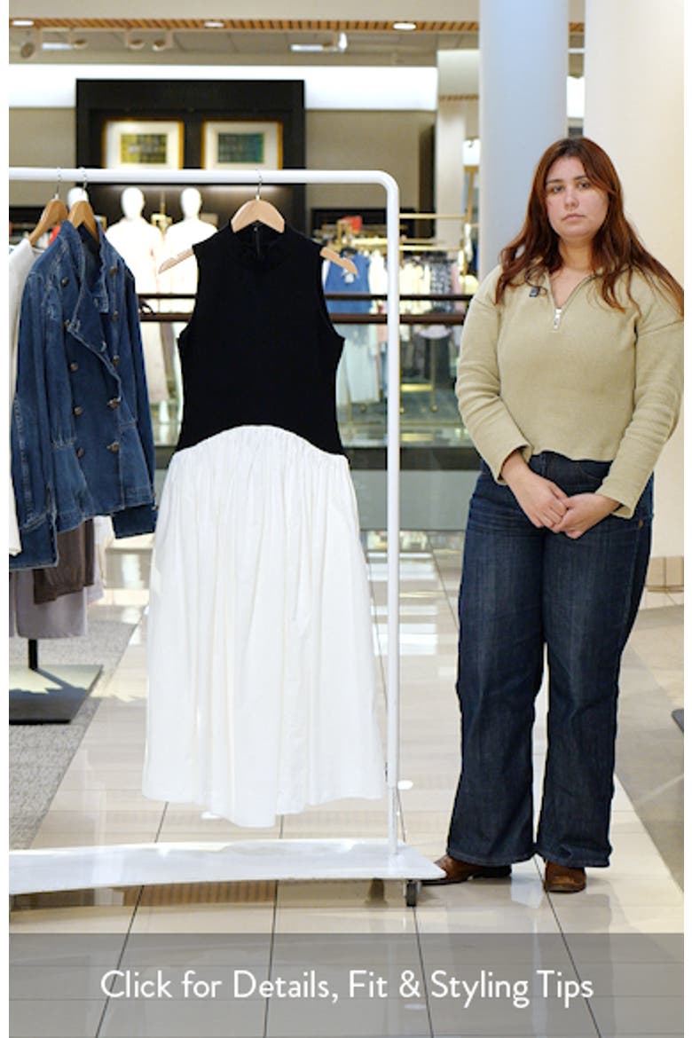 Mixed Media Ponte & Poplin Maxi Dress video