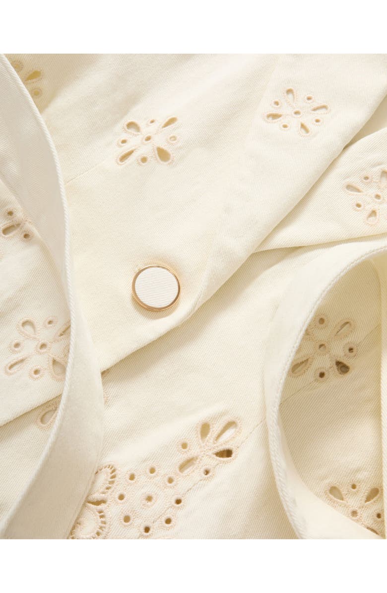 Veronica Beard Townes Eyelet Vest, Alternate, color, Dove