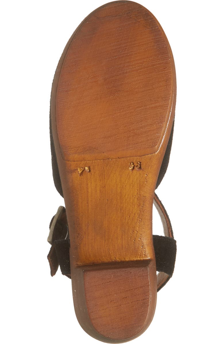 Cordani Warner Ankle Strap Platform Clog, Alternate, color, Black Suede