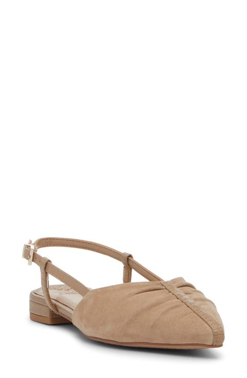 Agnes Pointed Toe Slingback Flat (Women)