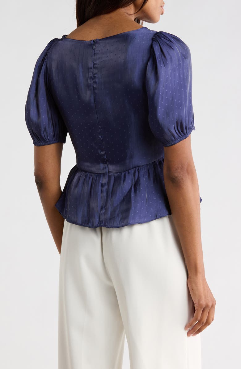 CIEBON Elivia Peplum Top, Alternate, color, Navy