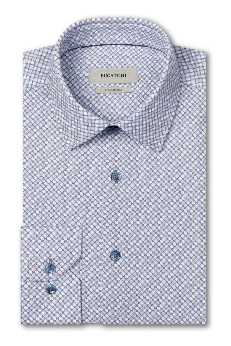James OoohCotton® Print Button-Up Shirt, Alternate, color, MARINE BLUE