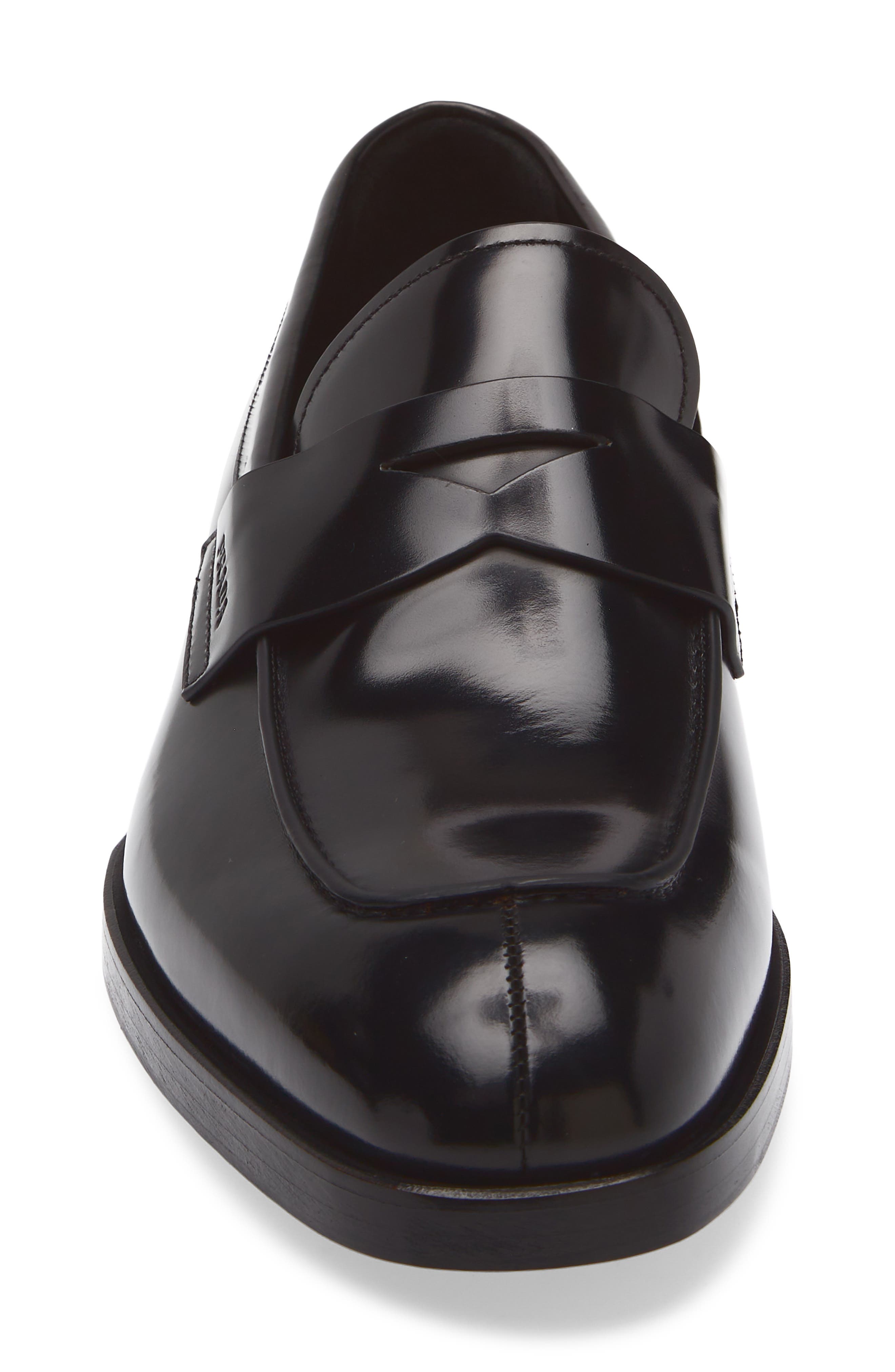 Prada Penny Loafer, Alternate, color, Nero