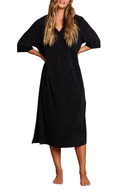 Cozy Terry® Double V Caftan Nightgown