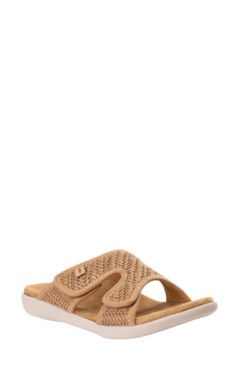 Kholo Raffia Slide Sandal (Women)