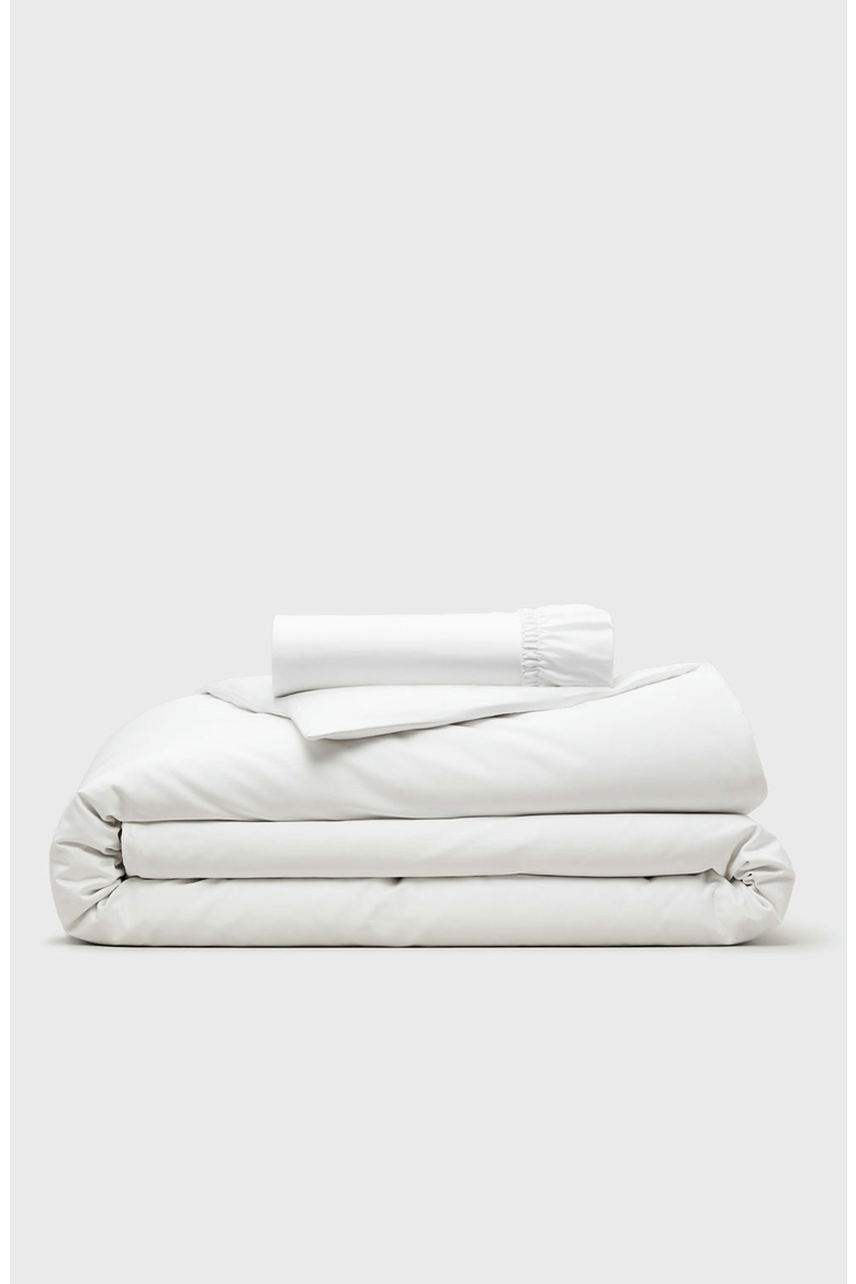 Duvet Cover and Fitted Sheet Set, Main, color, White