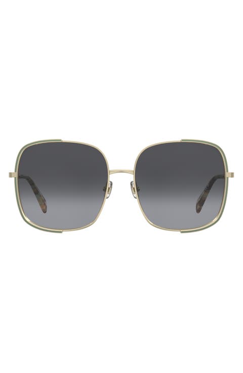 isla 59mm gradient square sunglasses