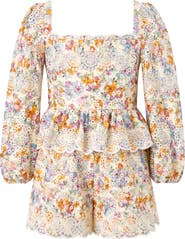 Marlo Kids Posie Cotton Embroidered Romper