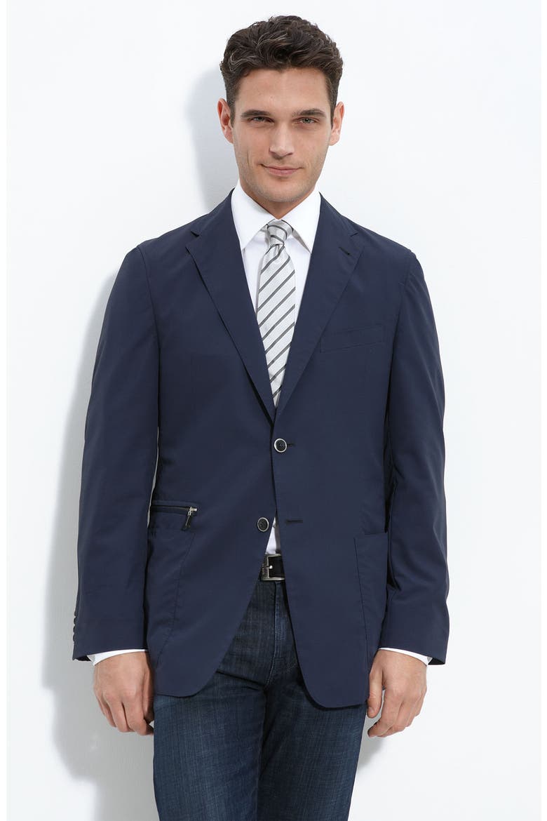 'Hybrid' Navy Wool Blend Sportcoat, Main, color, NAVY