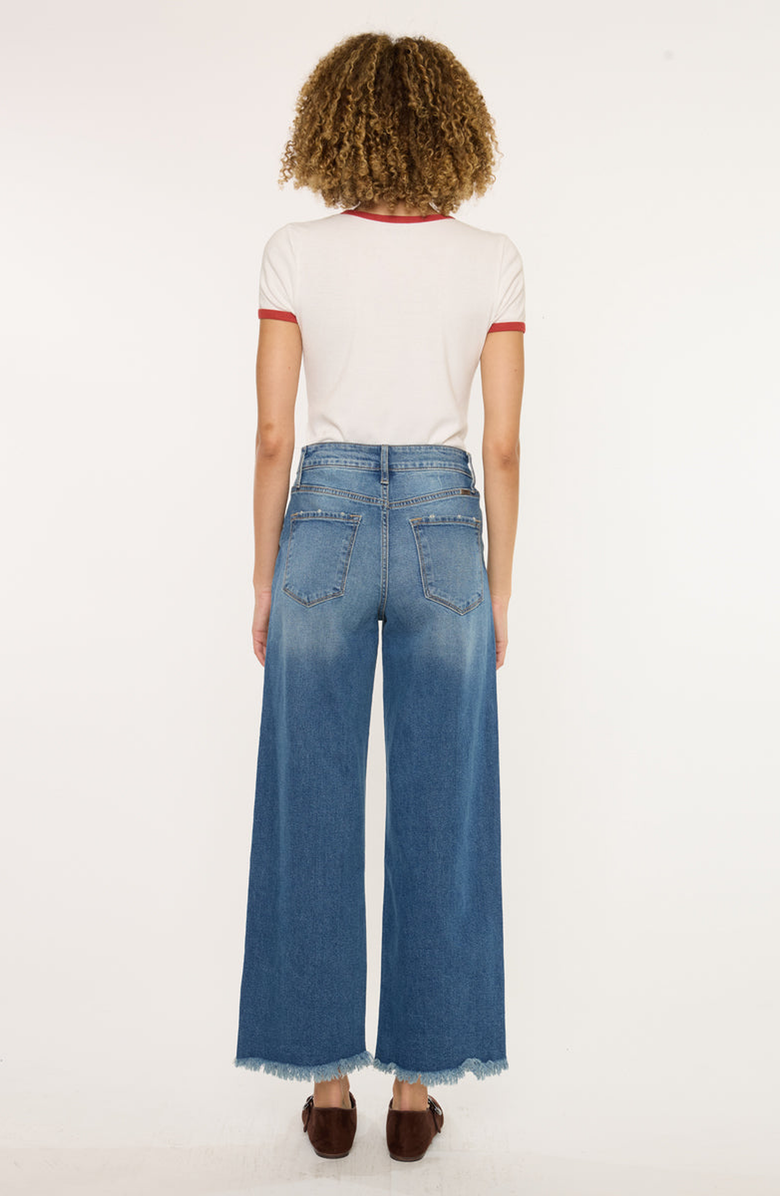 KanCan Aruli Essentials High Rise Cropped Wide Leg Jeans, Alternate, color, Medium Wash