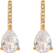 Girls Crew Cape May Pavé Cubic Zirconia Pear Drop Earrings