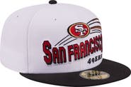 New Era Men's New Era White/Black San Francisco 49ers Retro Swoop 59FIFTY Fitted Hat