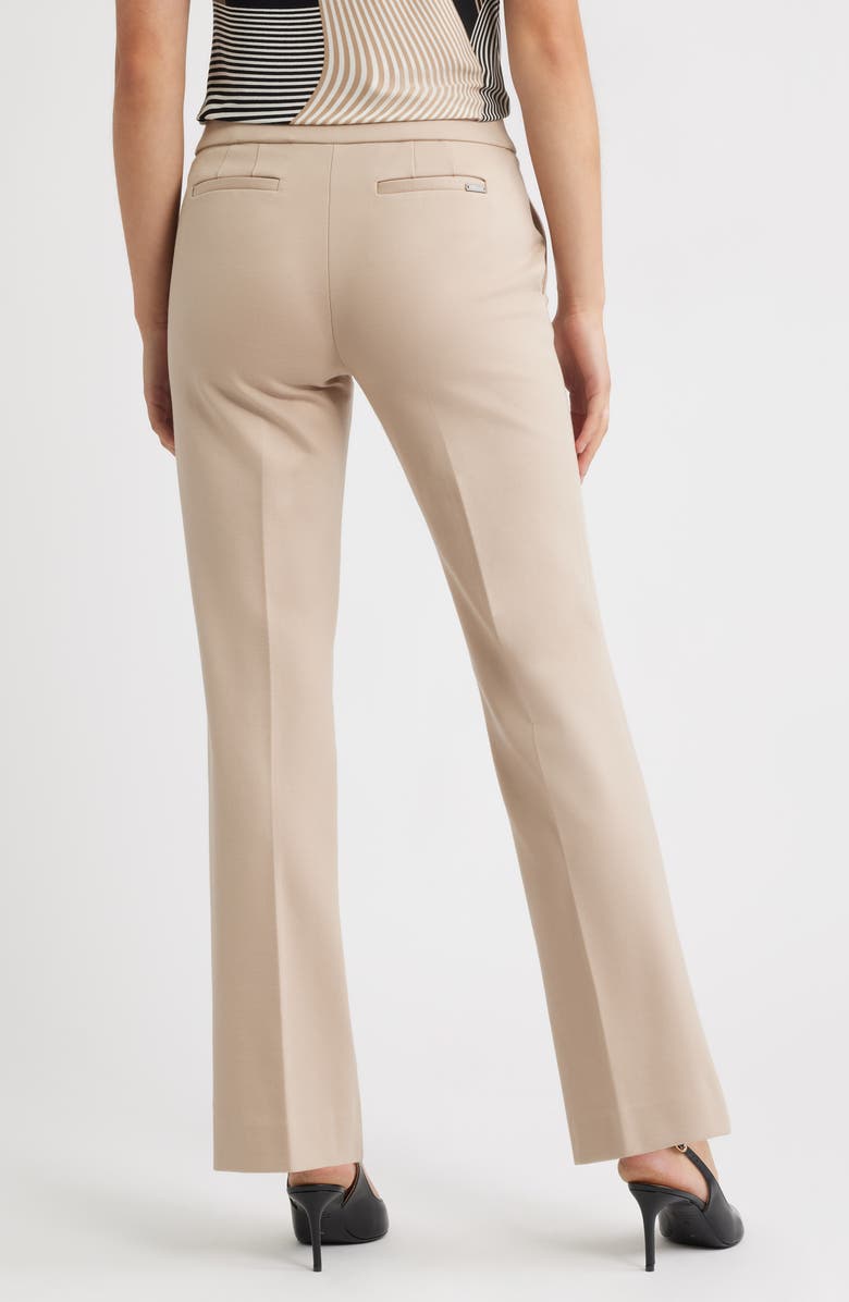 Anne Klein High Waist Pull-On Straight Leg Pants, Alternate, color, Latte