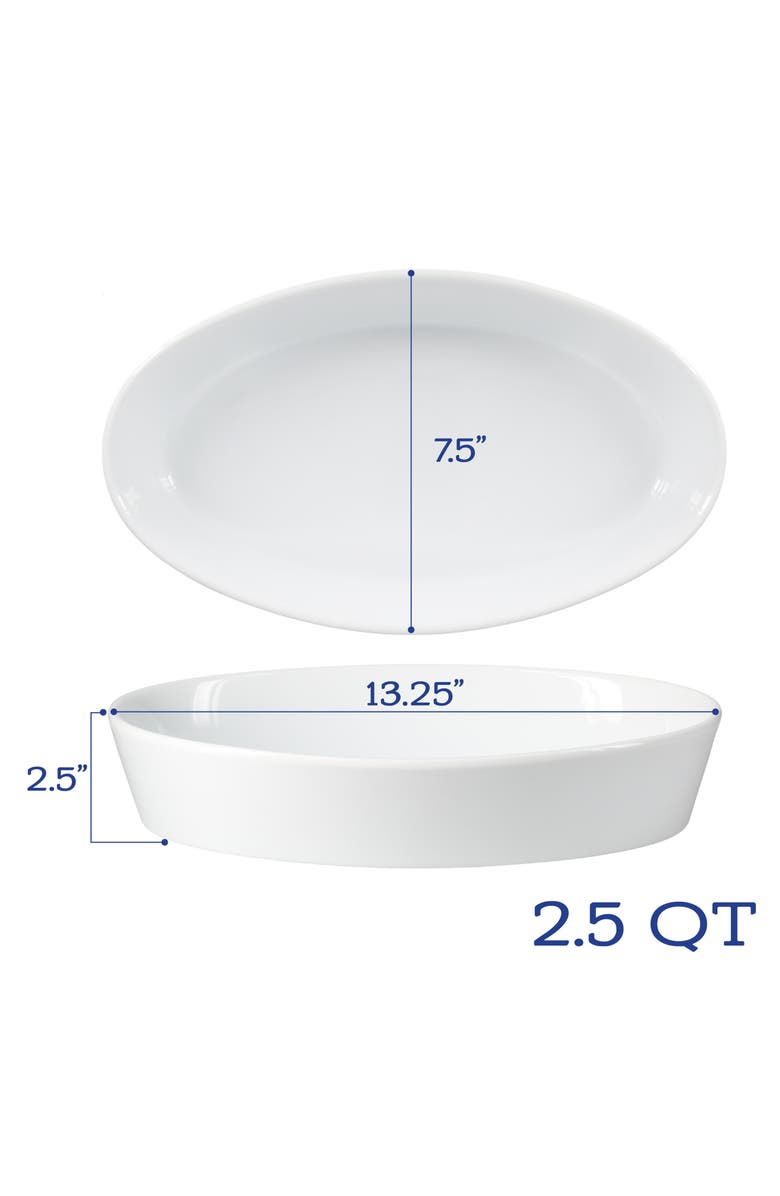 BIA Cordon Bleu Oslo Oval Baking Dish, Alternate, color, White