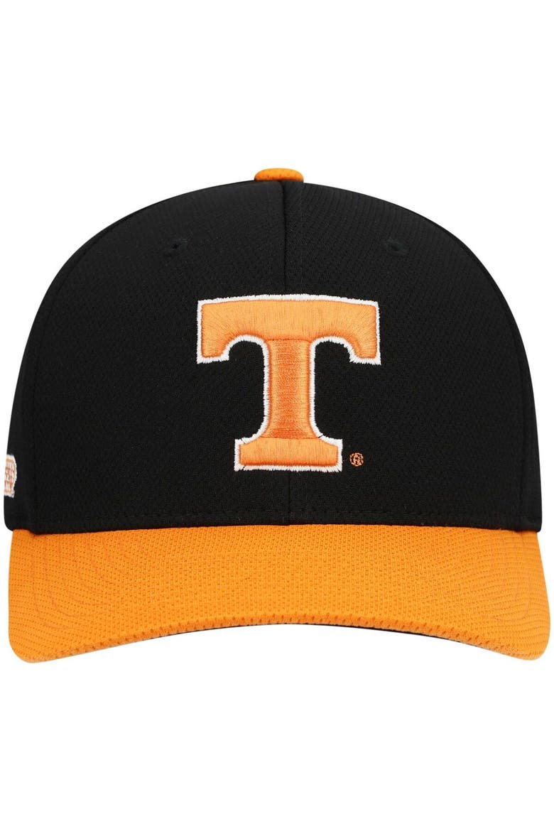 Men's Top of the World Black/Tennessee Orange Tennessee Volunteers Two-Tone Reflex Hybrid Tech Flex Hat, Alternate, color, Black
