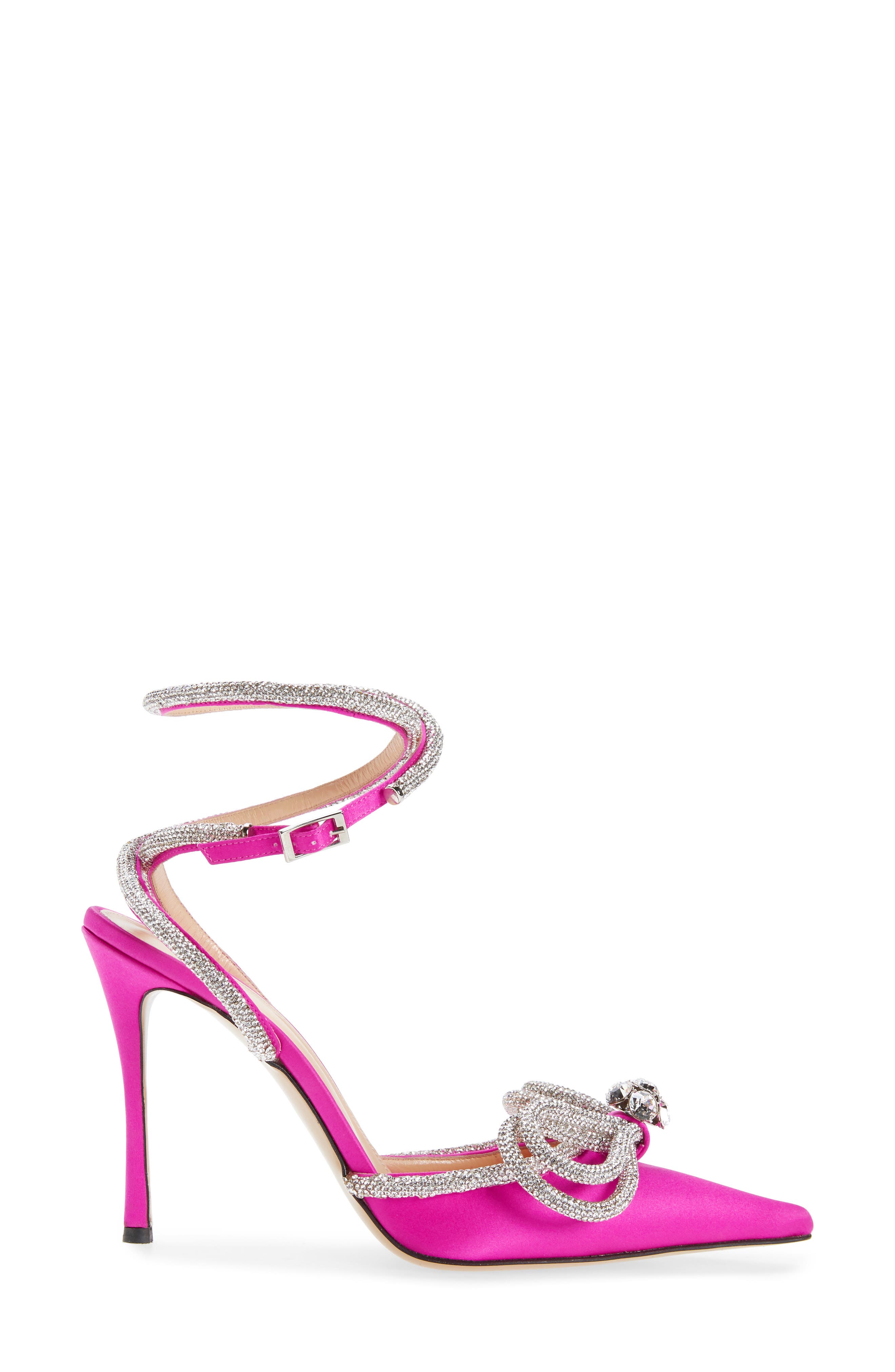 Mach & Mach Double Crystal Bow Pointed Toe Pump, Alternate, color, 