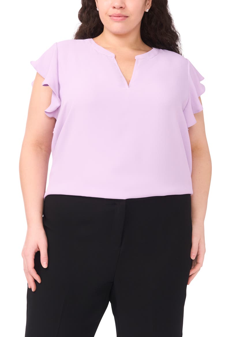 Flutter Sleeve Top, Main, color, SOFT LAVENDER