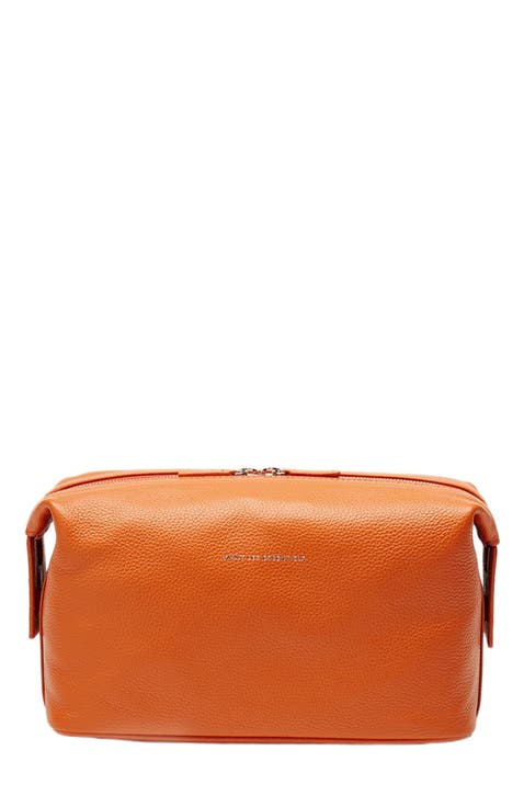 Kenyatta Pebble Grained Leather Toiletry Bag