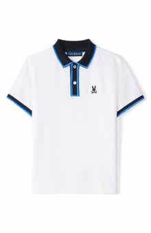 Psycho Bunny Kids' Kent Cotton Piqué Knit Polo