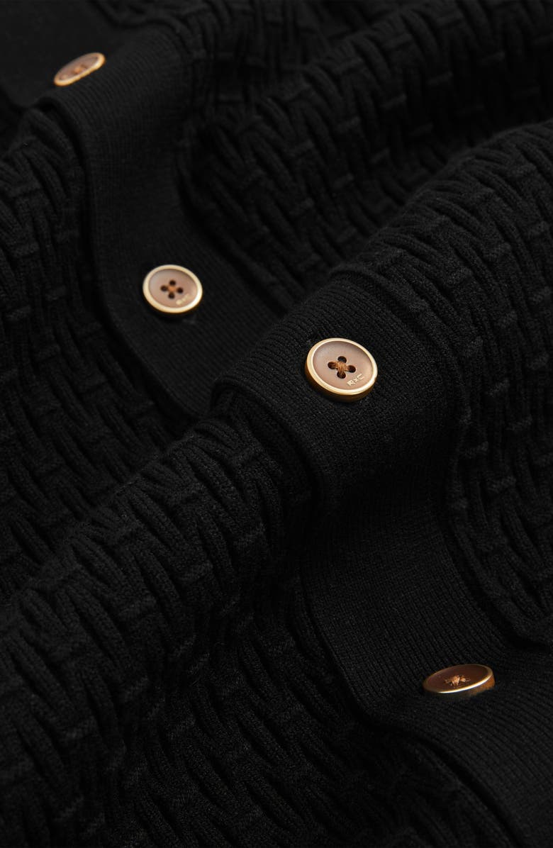 Reiss x Ché Silva Knit Short Sleeve Button-Up Shirt, Alternate, color, 